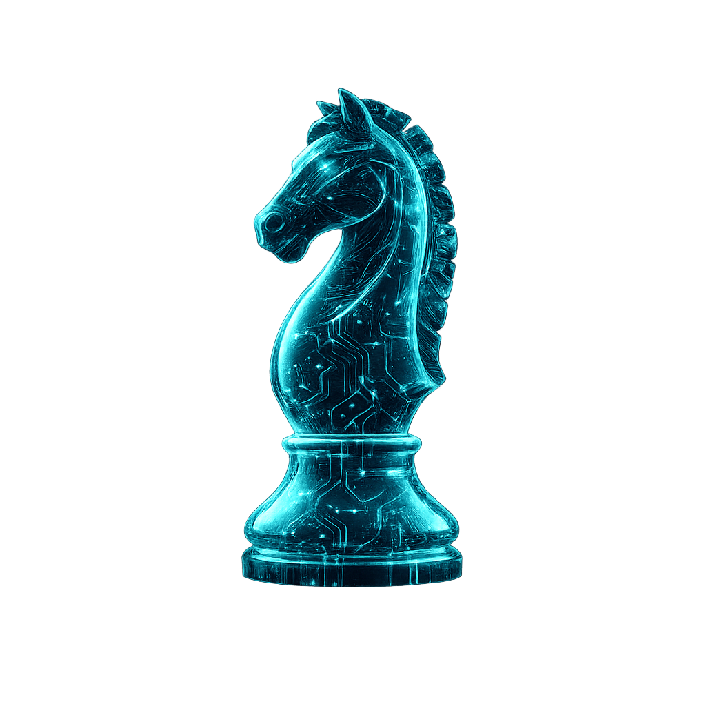 Futuristic glass chess king